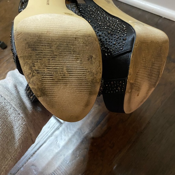 Women INC Rhinestone style Black Formal Heel Size 10 - Picture 11 of 14